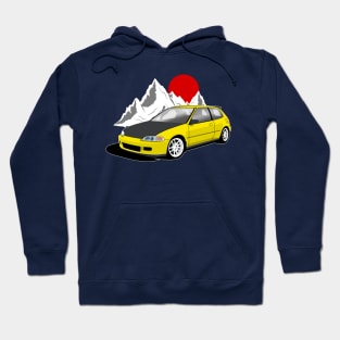 Yellow Civic eg Hoodie